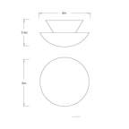 Florko Mini Flush Mount DFC38 technical dimension drawing