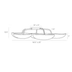 Theo Flush Mount DFI02 technical dimension drawing