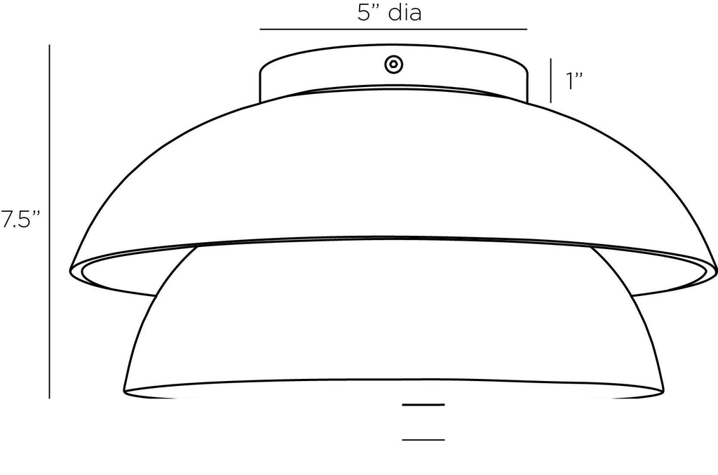 Amani Flush Mount DFI04 technical dimension drawing