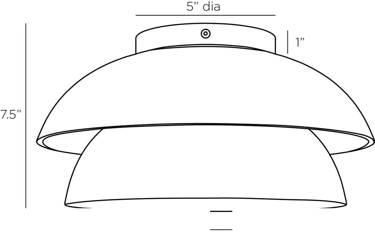 Amani Flush Mount DFI04 technical dimension drawing