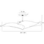 Daniella Flush Mount DFI05 technical dimension drawing