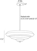 Istanbul Semi-Flush DFI09 technical dimension drawing