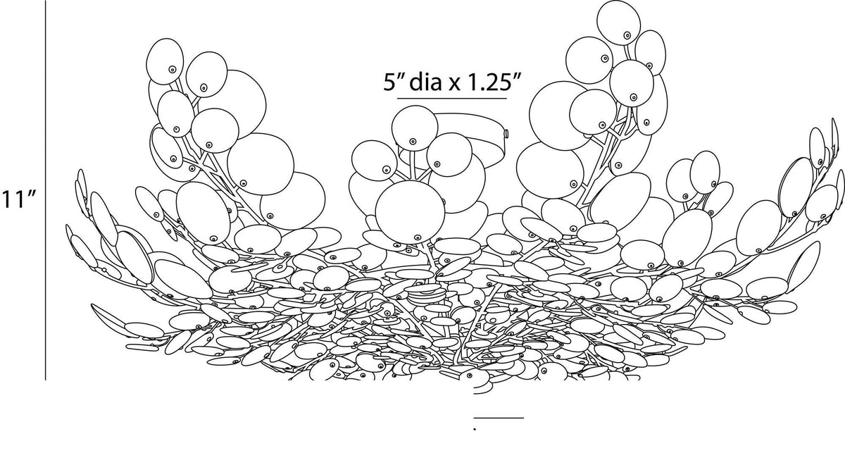 Bilal Flush Mount DFS02 technical dimension drawing