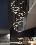 Moonlight Whispers Crystal Spiral Chandelier