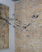 Moonlight Whispers Crystal Spiral Chandelier