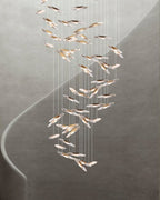 Moonlight Whispers Crystal Spiral Chandelier