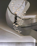 Moonlight Whispers Crystal Spiral Chandelier