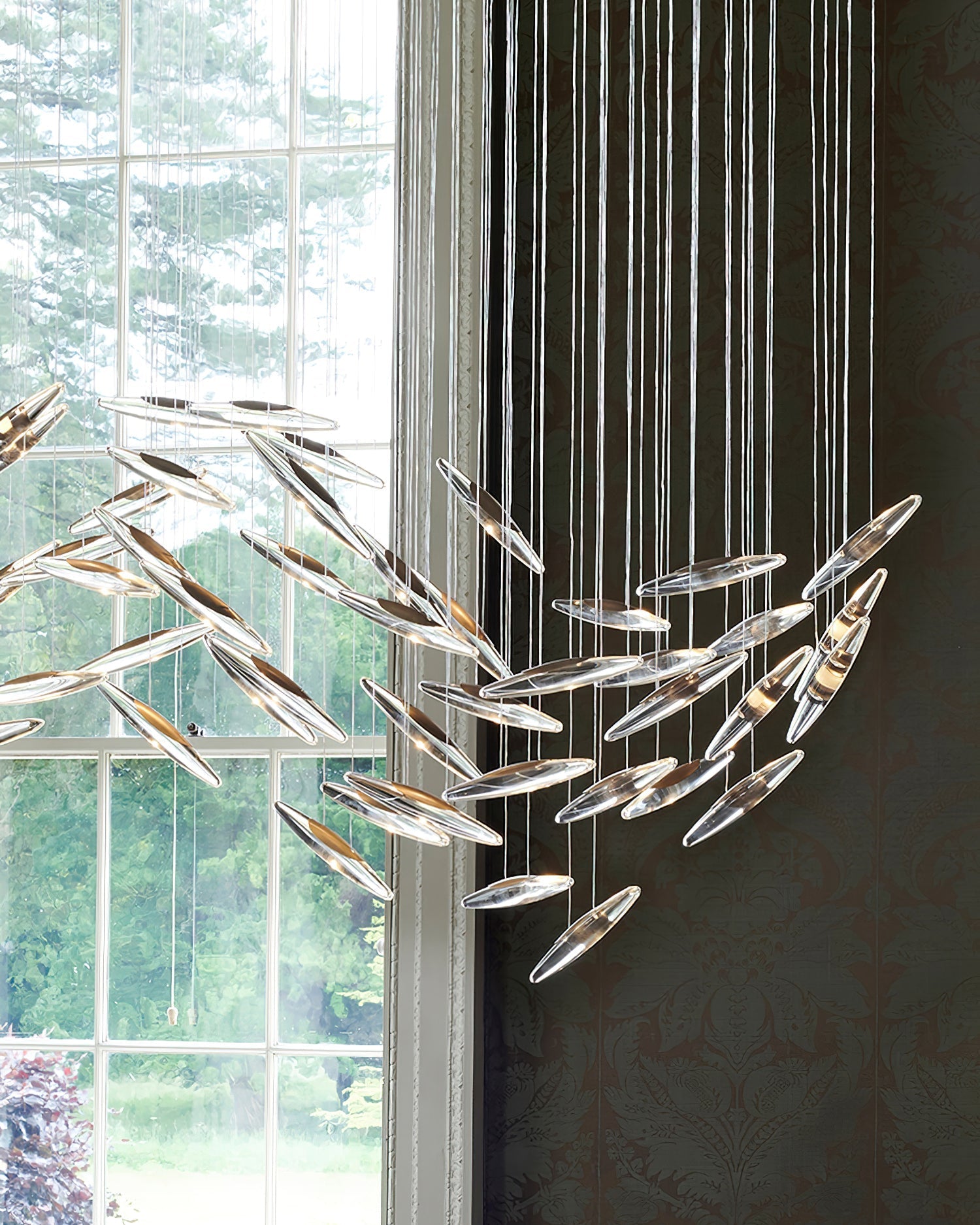 Moonlight Whispers Crystal Spiral Chandelier