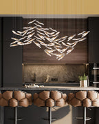Moonlight Whispers Crystal Spiral Chandelier
