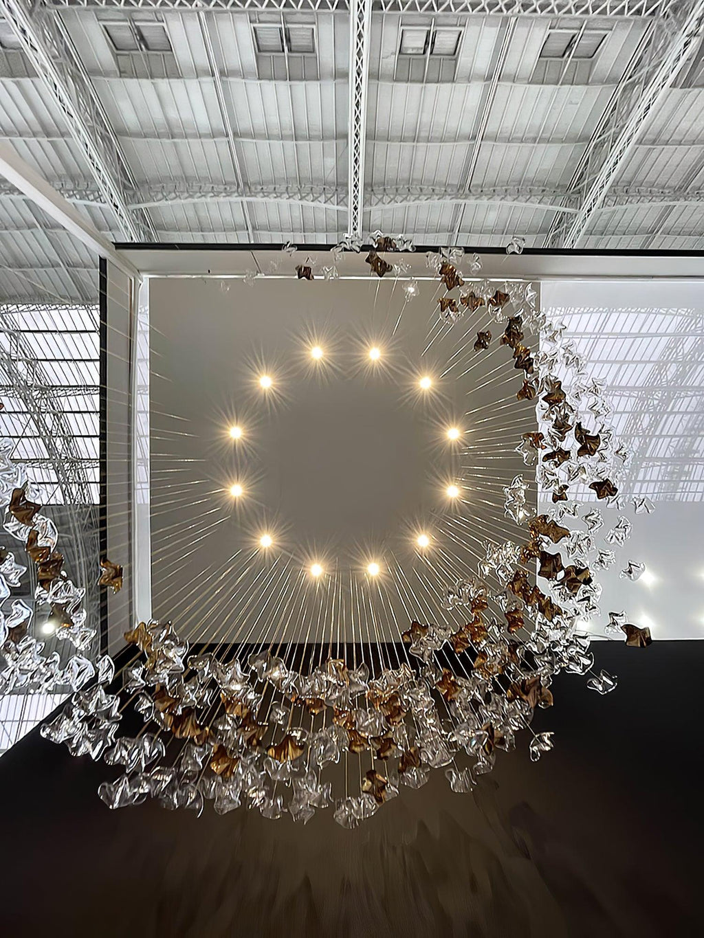 Tidal Stair Crystal Spiral Chandelier