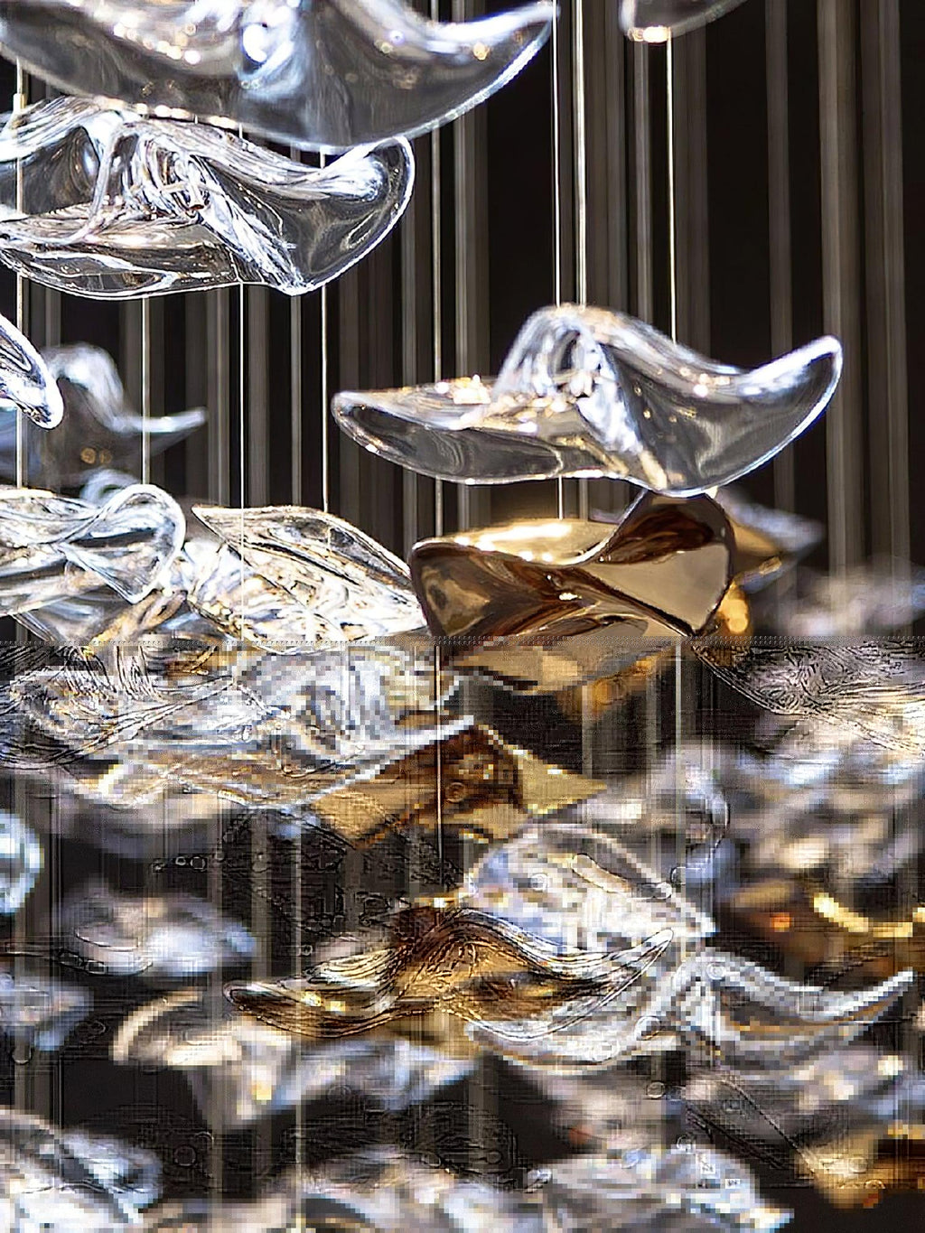 Tidal Stair Crystal Spiral Chandelier