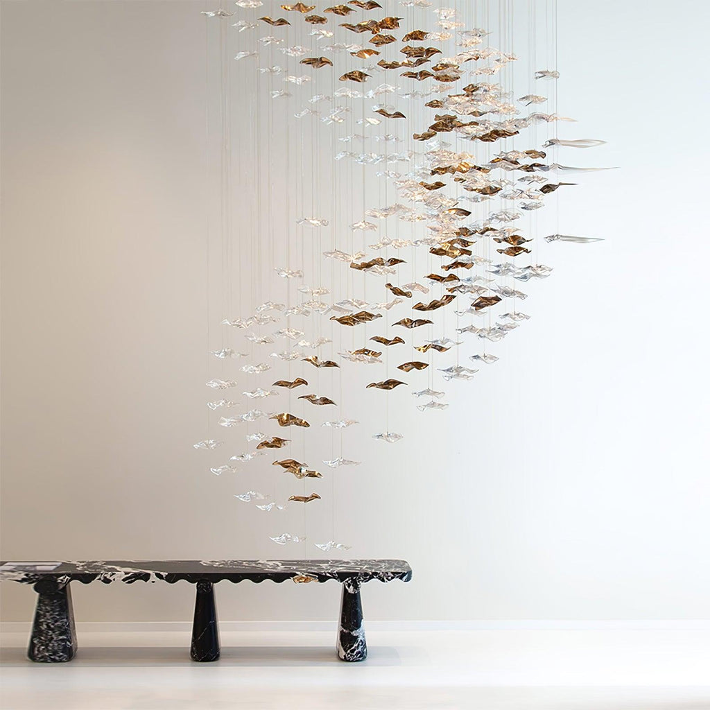 Tidal Stair Crystal Spiral Chandelier