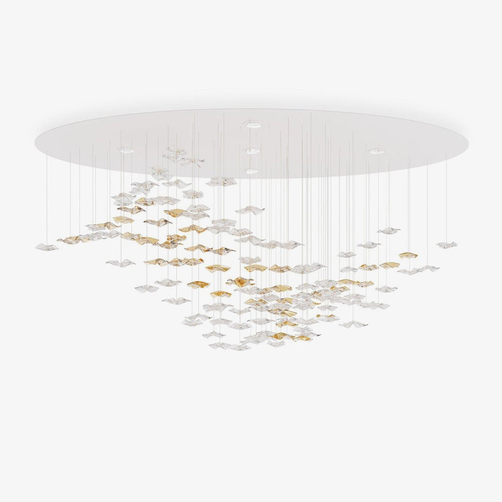 Galaxy Tidal Art Glass Crystal Spiral Chandelier