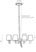 Gaetano Chandelier DJ42000 technical dimension drawing