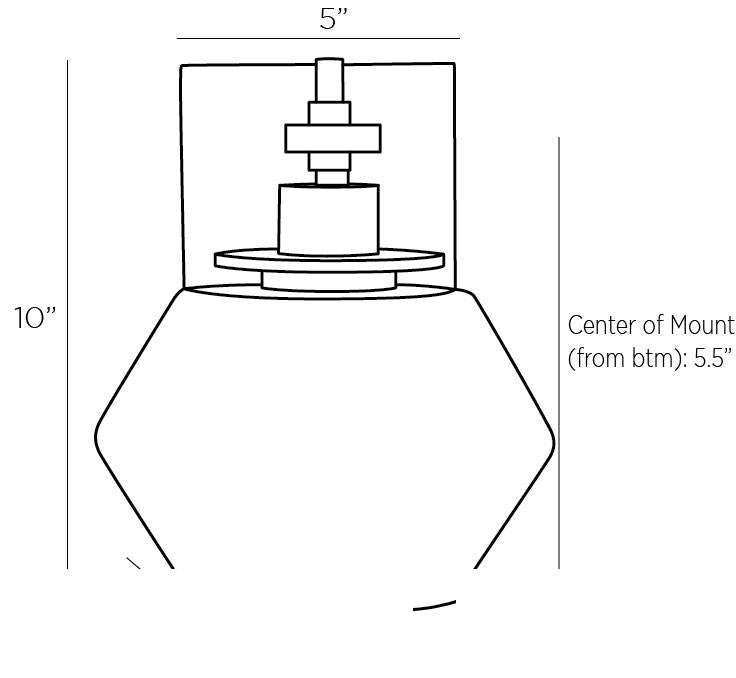 Holm Wall Sconce DJ49007 technical dimension drawing