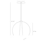 Caviar Adjustable Large Pendant DK49913 technical dimension drawing
