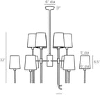 Bedford Chandelier DLC19 technical dimension drawing