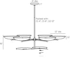 Griffith Two Tiered Chandelier DLC20 technical dimension drawing