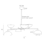 Evansville Chandelier DLC23 technical dimension drawing