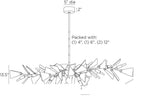 Delmar Chandelier DLC25 technical dimension drawing