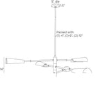 Estevan Chandelier DLC26 technical dimension drawing