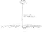 Griffith Chandelier DLC27 technical dimension drawing