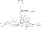 Hadly Chandelier DLC30 technical dimension drawing