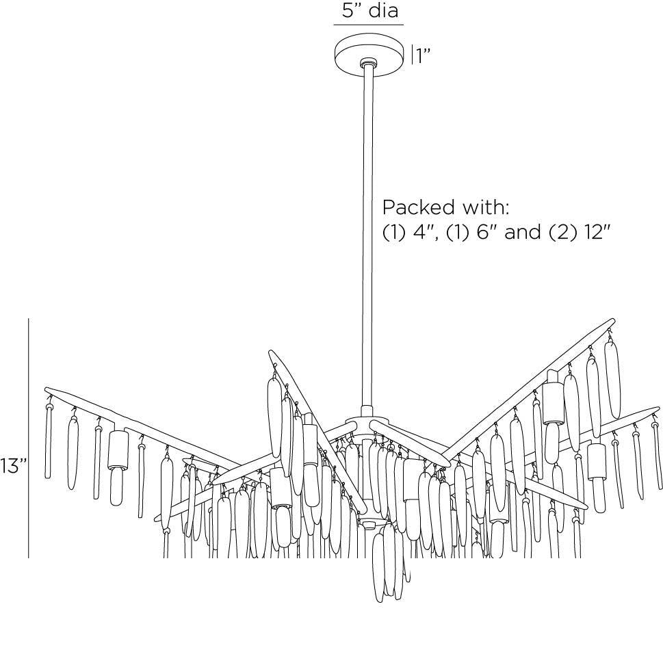 Gia Chandelier DLC31 technical dimension drawing