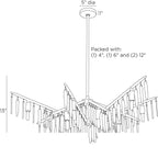 Gia Chandelier DLC31 technical dimension drawing