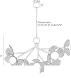 Generosa Chandelier DLC32 technical dimension drawing