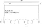 Raphael Linear Chandelier DLC39 technical dimension drawing
