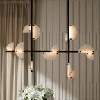 Nova Alabaster Linear Chandelier DLC41 room scene