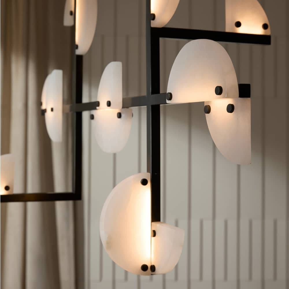 Nova Alabaster Linear Chandelier DLC41 room scene