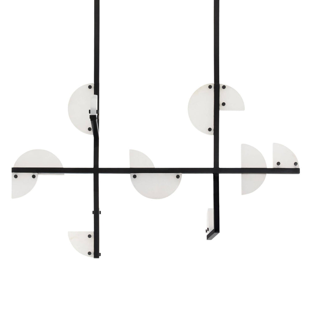 Nova Alabaster Linear Chandelier DLC41 detail view