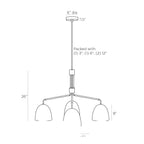 Worth Chandelier DLI05 technical dimension drawing