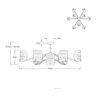 Natasha Chandelier DLI12 technical dimension drawing