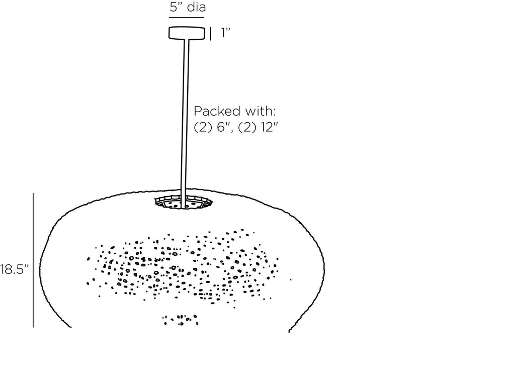 Yara Chandelier DLS08 technical dimension drawing