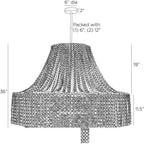 Hannie Large Chandelier DLS10 technical dimension drawing