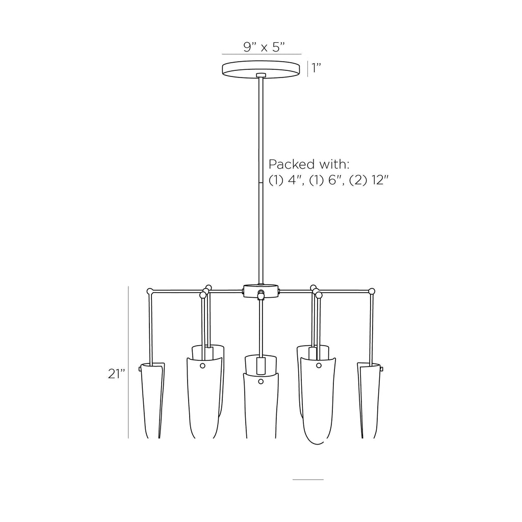 Valeria Chandelier DMC04 technical dimension drawing