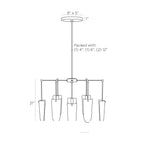 Valeria Chandelier DMC04 technical dimension drawing