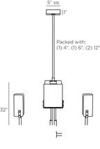 Yosef Chandelier DMC13 technical dimension drawing