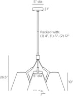 Abrams Chandelier DMC18 technical dimension drawing