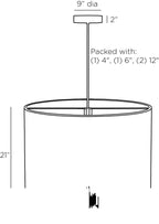 Bennet Chandelier DMC20 technical dimension drawing