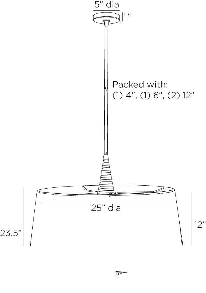 Middlebury Pendant DMC26 technical dimension drawing