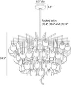Jacqueline Chandelier DMC33 technical dimension drawing