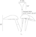 Everglades Chandelier DMI11 technical dimension drawing
