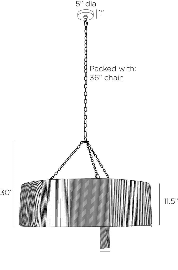 Creighton Chandelier DMI14 technical dimension drawing