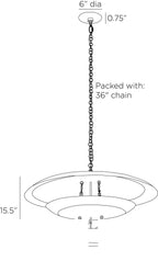 Florko Chandelier DMI25 technical dimension drawing