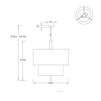 Leonardo Chandelier DMI26 technical dimension drawing