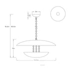 Florko Small Chandelier DMI27 technical dimension drawing